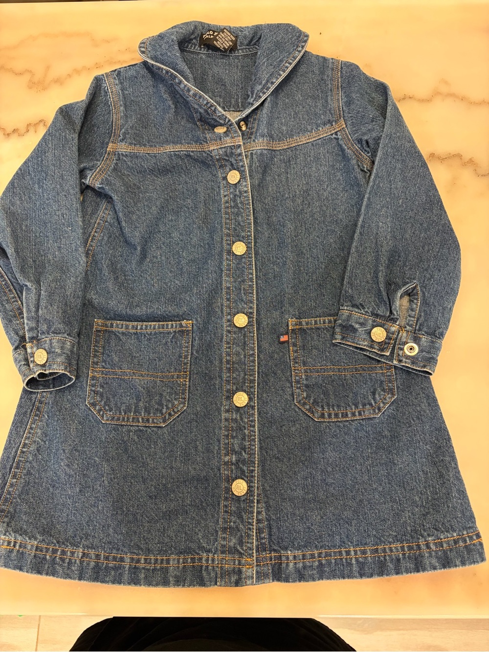 Polo by Ralph Lauren Kids Blue Denim Button-Front Jacket Dress